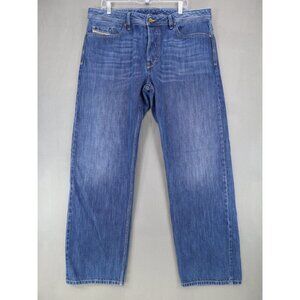 Diesel Korrik Denim Jeans‎ Blue Med Wash 0074G Comfort 38x32 Straight Button Fly